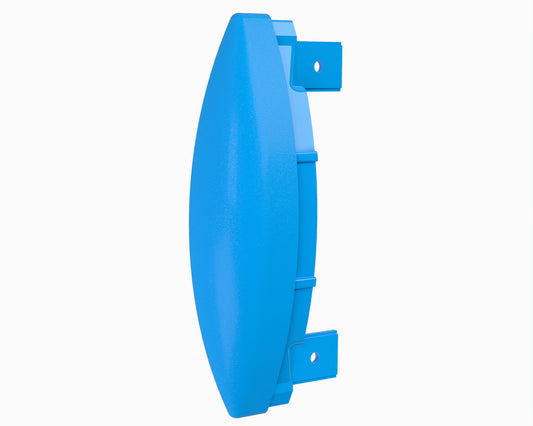 Curved Bed Head Protection Rail End / Yellow